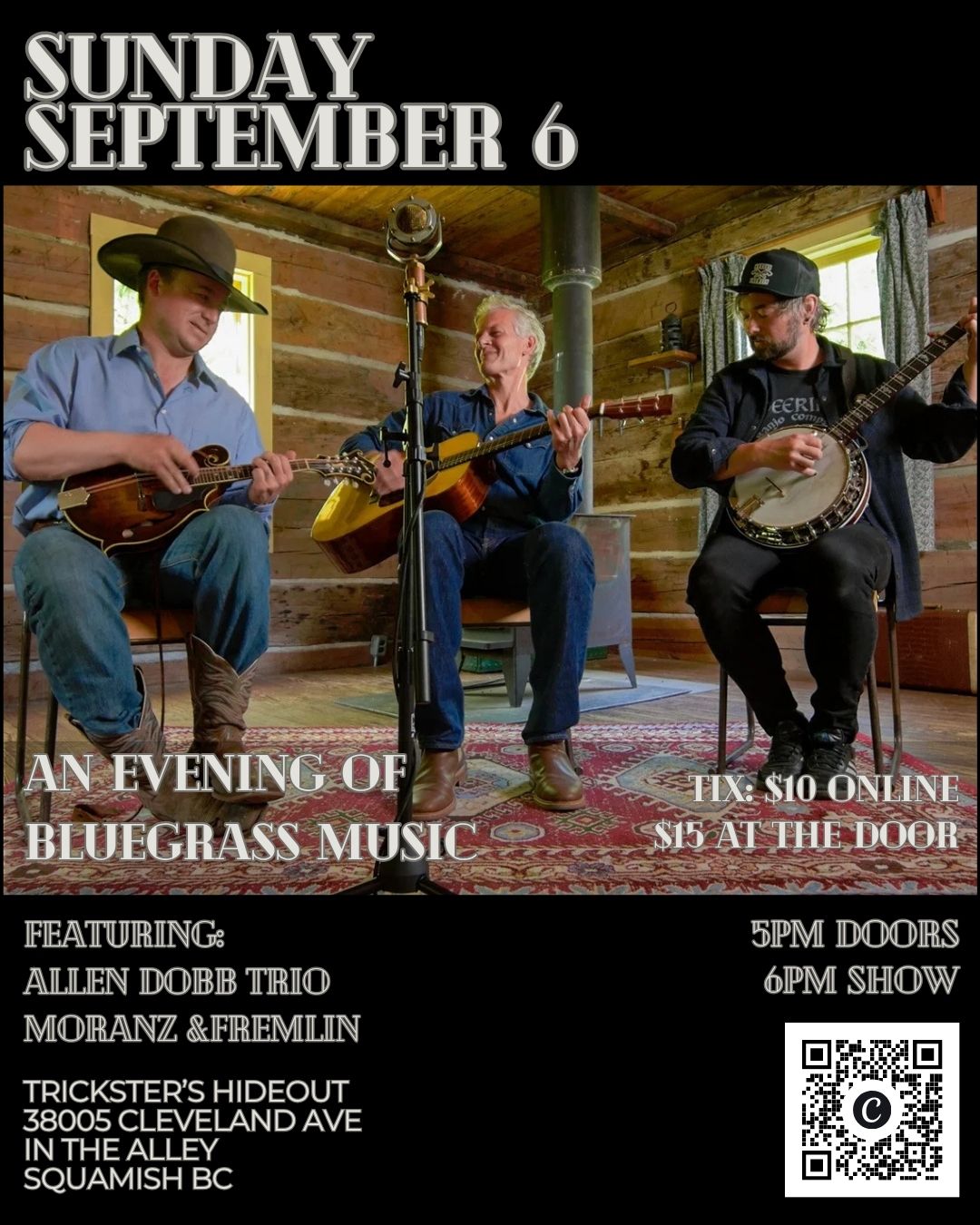 Bluegrass: Allen Dobb Trio and Moranz and Fremlin 1 Sept 6